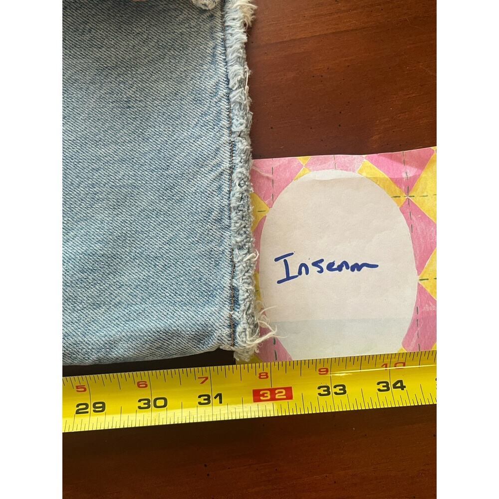 Vtg. Hollister Co Low-Rise Flare Jean 4 R 100% Cotton Boho Distressed Y2K Ripped - Picture 16 of 16